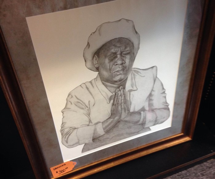 A painting that was for sale in Hidden Treasures, Andrews's store, before it was burned on Nov. 24, 2014. Image: Amanda Wills, Mashable