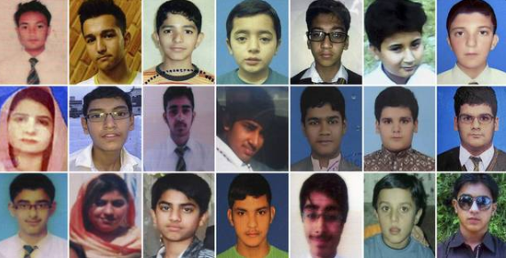Photos of Pakistani children killed by Taliban