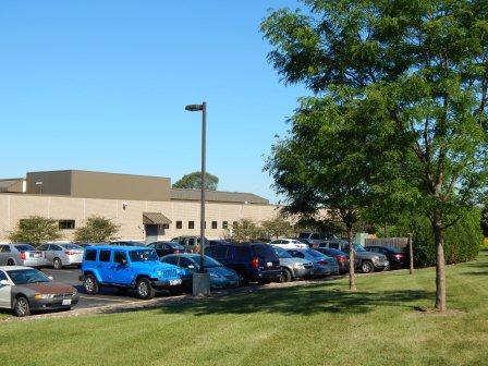 Back of Planned Parenthood Compound w/dumpster