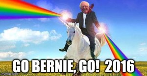 bernie sanders unicorn 1.gif